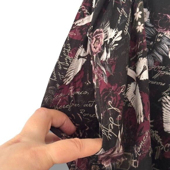 Thorn & Fable High Low Skirt Skull Print Whimsy Goth 1X Romeo Juliet Quotes - Picture 4 of 8